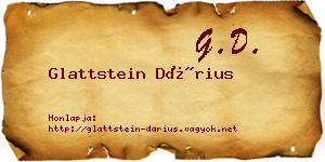 Glattstein Dárius névjegykártya